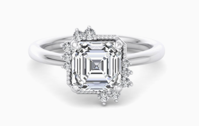 solitaire-inspired engagement ring