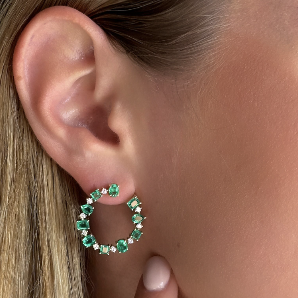 gemstone holiday earrings