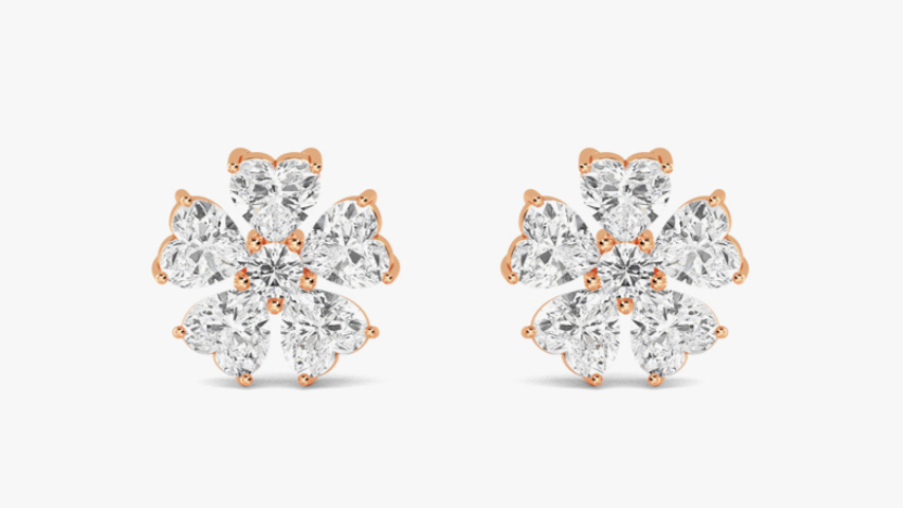 diamond cluster earrings