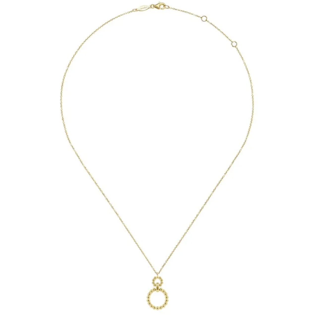 gold bead circle neclace