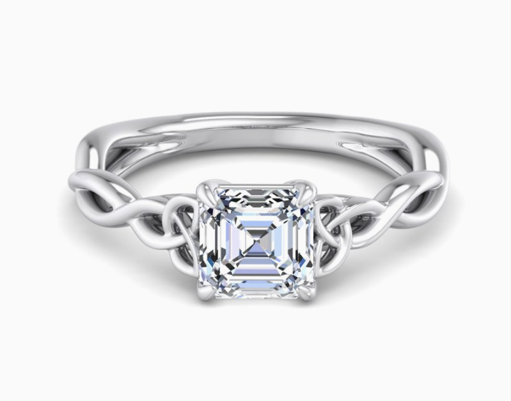 platinum celtic solitaire engagement ring