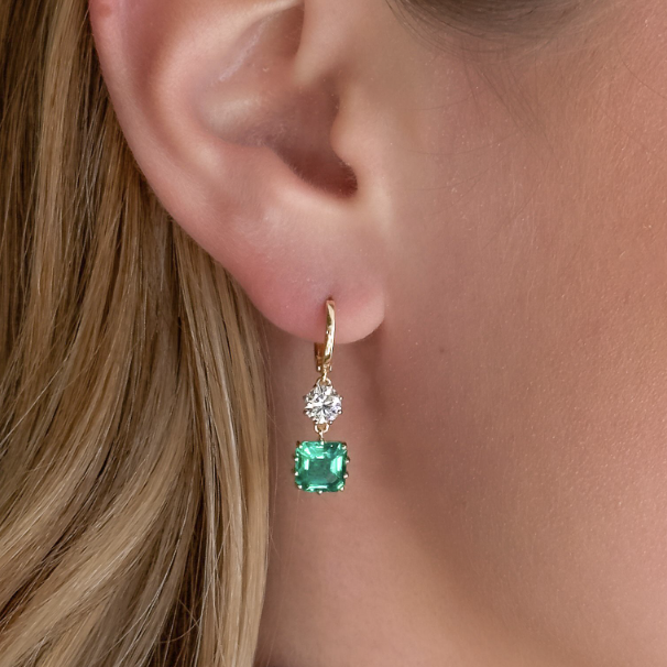 gemstone holiday earrings