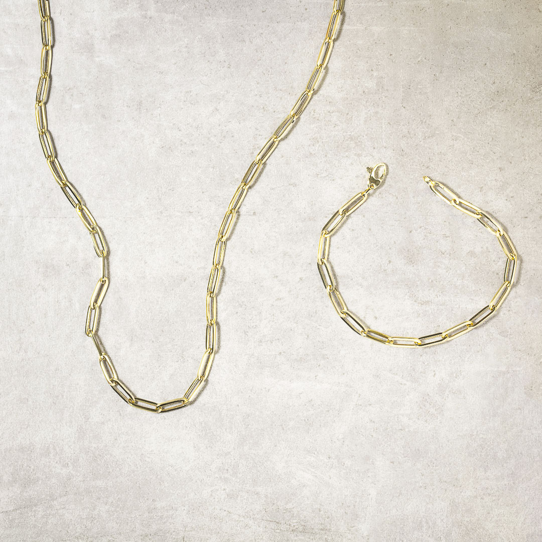 gold paperclip necklace