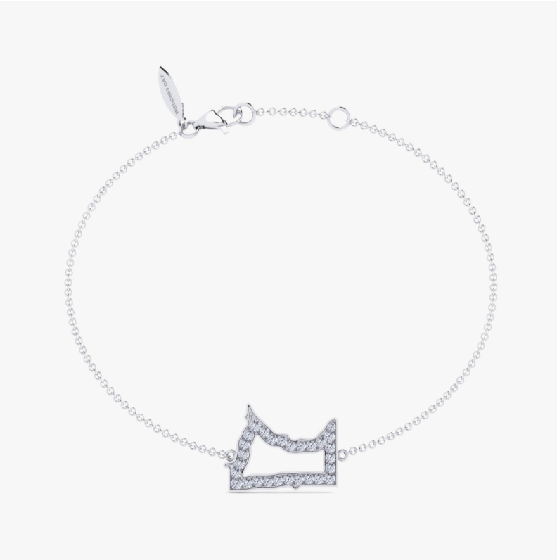 Minnesota Silver and Diamond bracelet