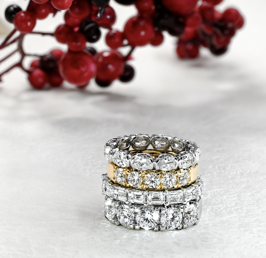 stackable diamond bands