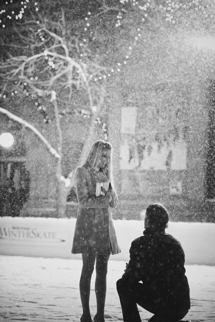 happy engaged couple