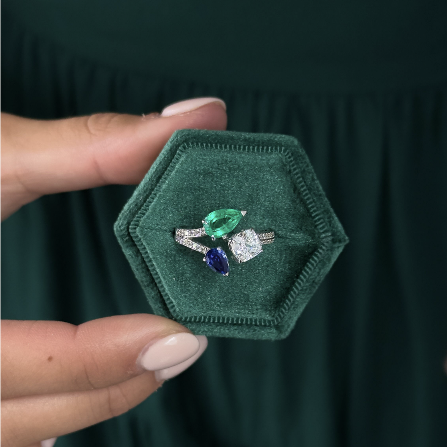 gemstone holiday ring