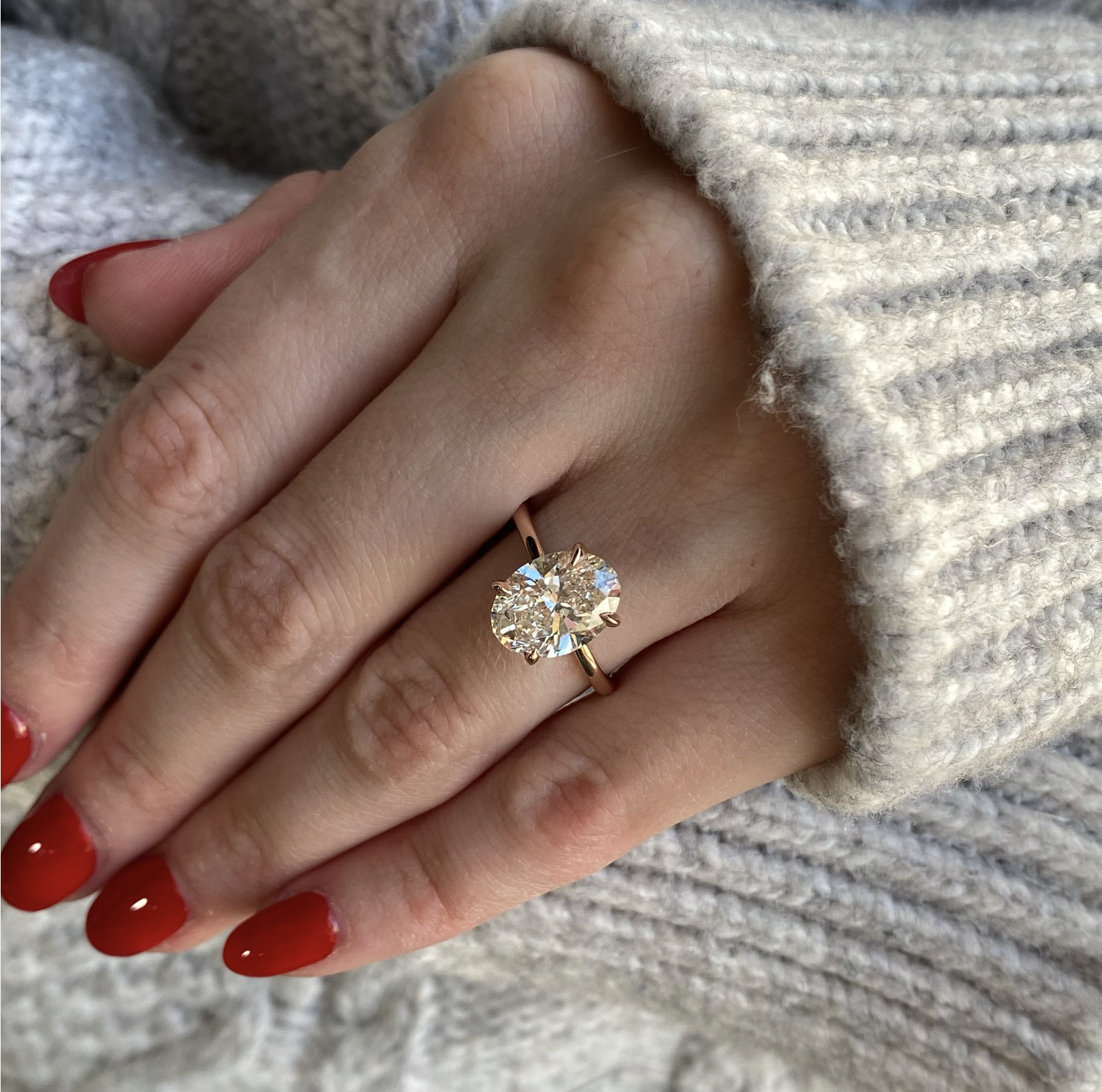 happy engaged couple