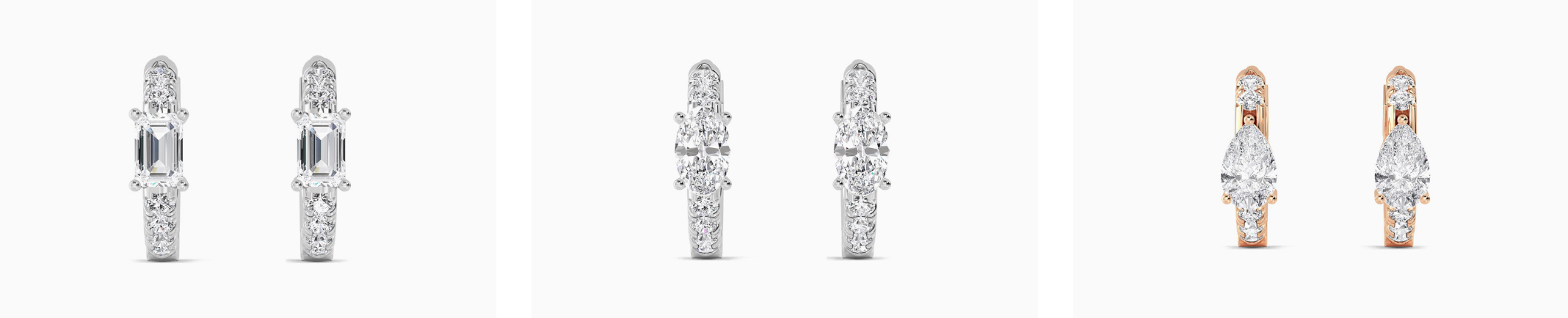 diamond huggie earrings
