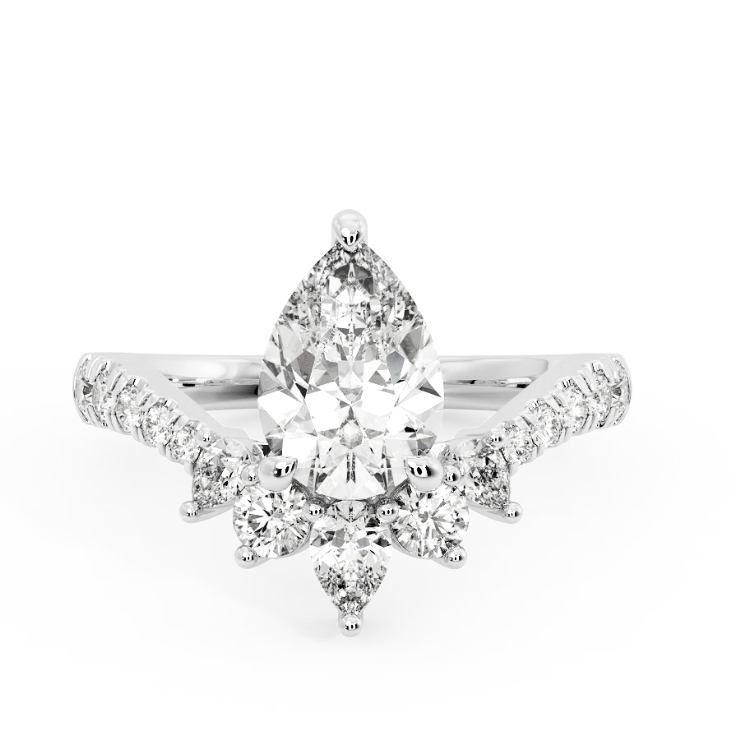 pear shaped diamond engagement ring