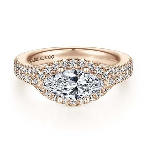east west marquise diamond engagement ring