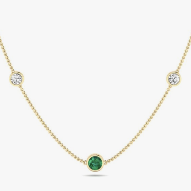 gemstone holiday necklace