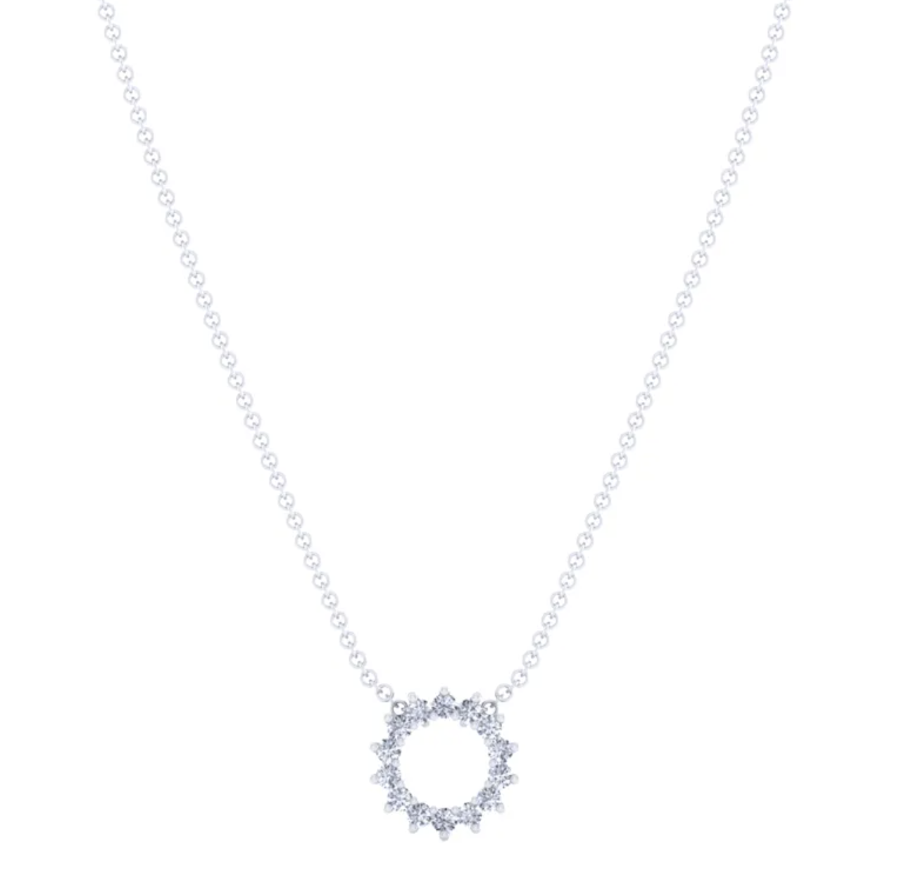 diamond circle necklace