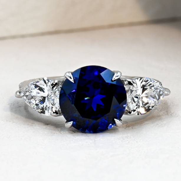 sapphire and diamond engagement ring