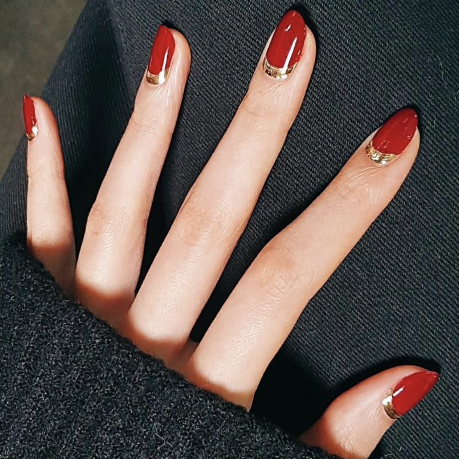 modern red manicure