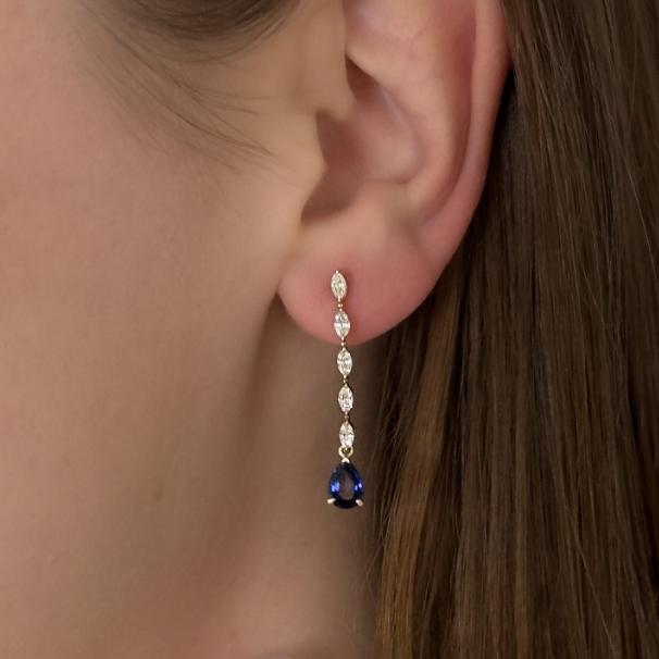 gemstone holiday earrings