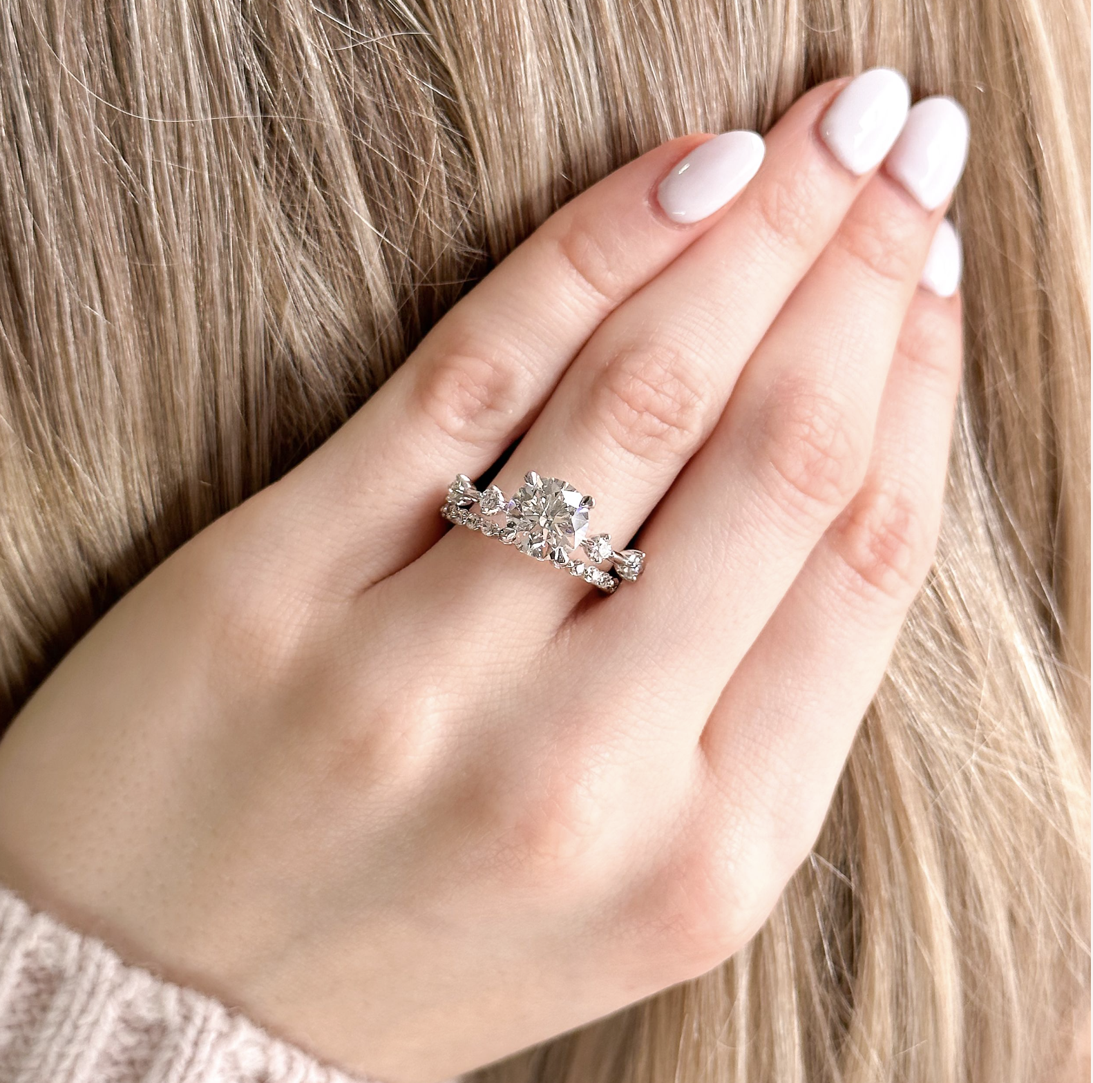 happy engaged couple