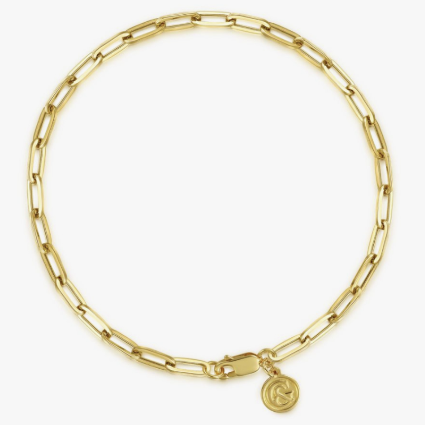 14k Yellow Gold Paperclip Bracelet