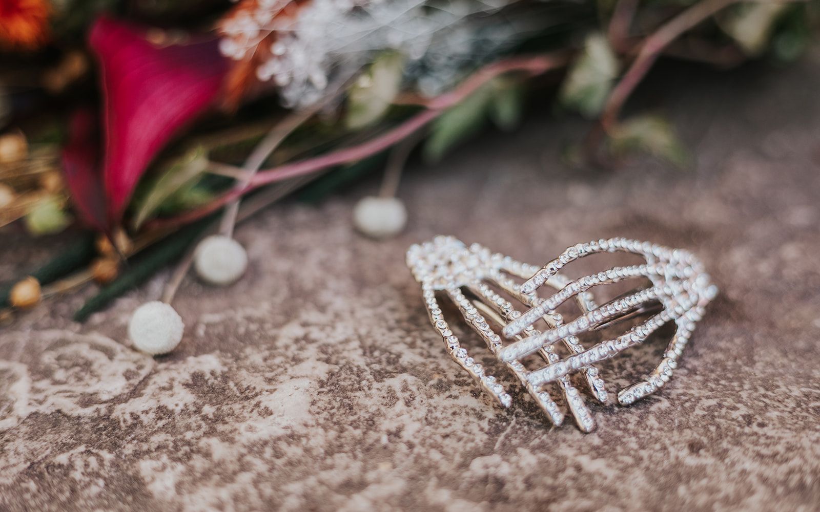 halloween-themed wedding crystal hair clips