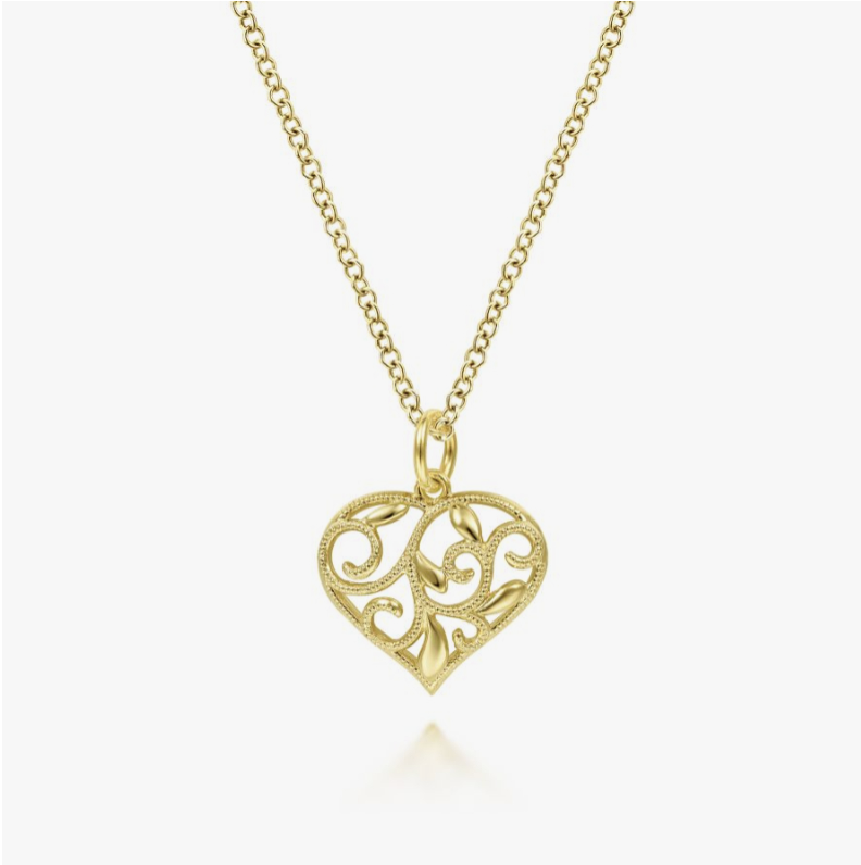 yellow gold charm pendant