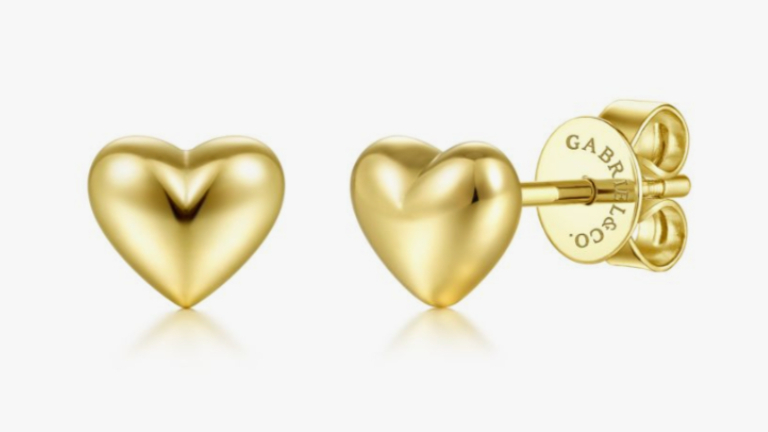Yellow Gold Diamond Stud Earrings