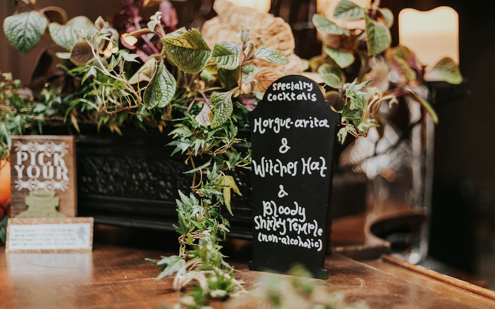 halloween-themed cocktails for wedding