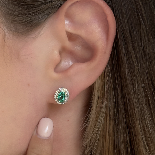 gemstone holiday earrings