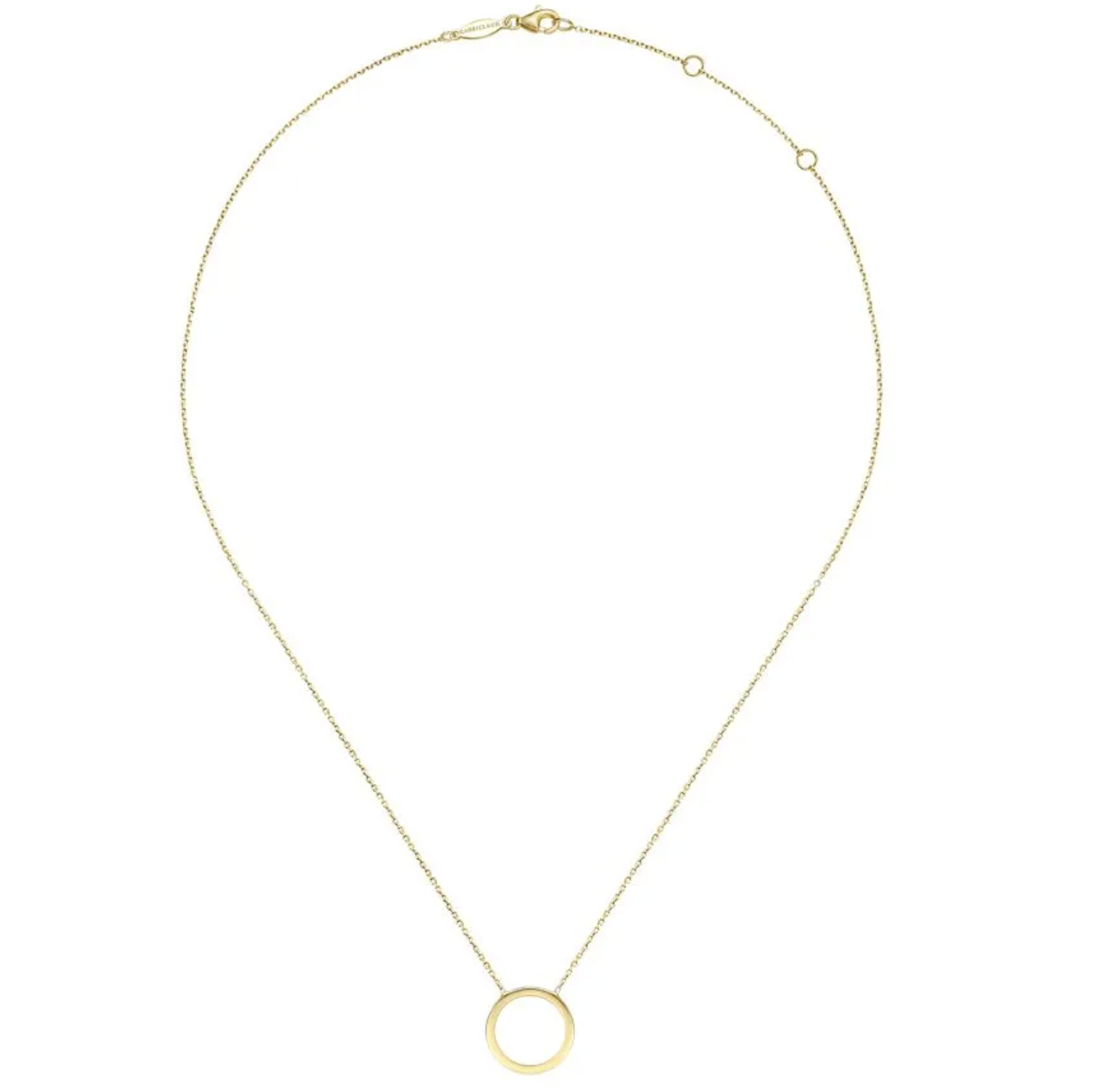 gold circle necklace
